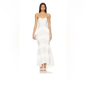 X REVOLVE Hera Fringe Maxi Dress in Ivory